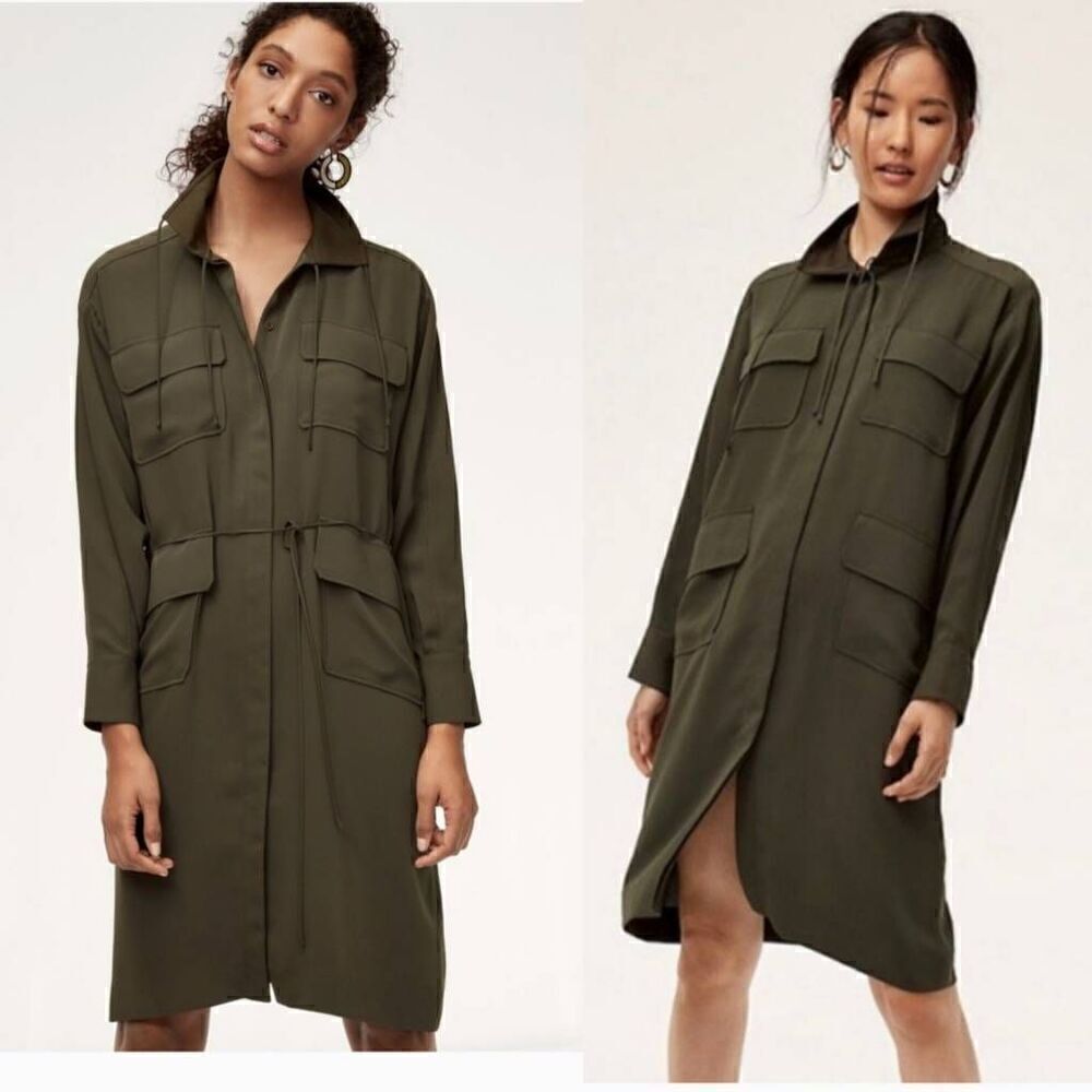 Babaton Howitt Utility Relaxed Fit  Button Down Dress S